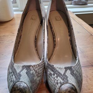 Peep Toe snake print